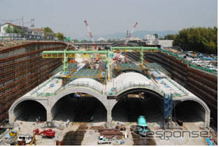 第二京阪道に4連アーチカルバート採用…鹿島