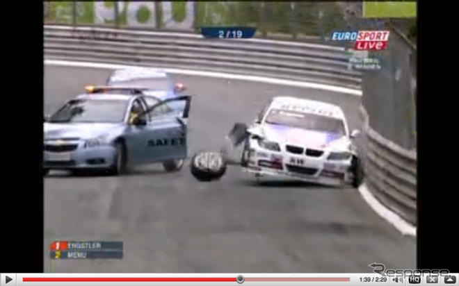［動画］WTCC BMWとセーフティカーがクラッシュ