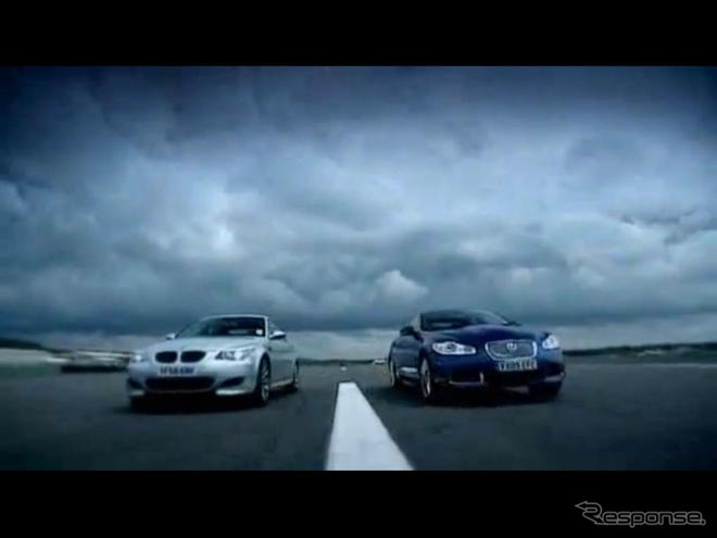 ［動画］ジャガー XFR 対 BMW M5…世界最速セダンはどっちだ?