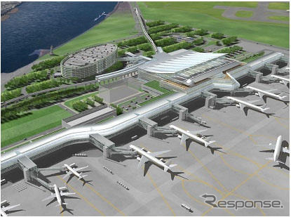 羽田空港の新国際線ターミナルビルの屋根に スライド工法を適用