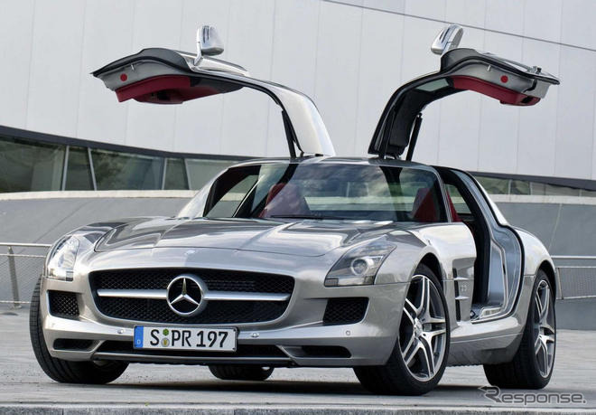 【フランクフルトモーターショー09】メルセデスベンツ SLS AMG…ガルウイングが復活