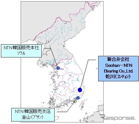 韓国拠点図