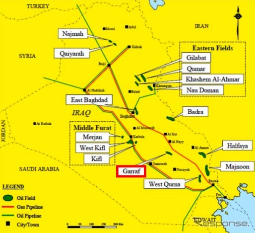 ガラフ油田位置図