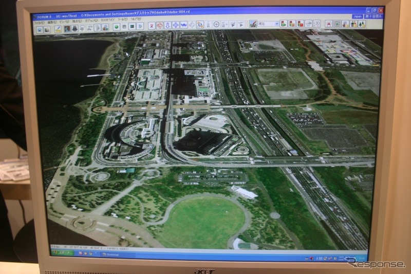 UC-win/Roadによるお台場周辺のモデル