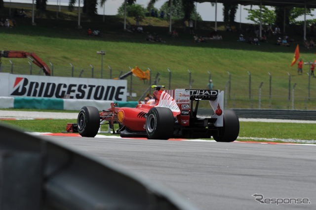 アロンソ（マレーシアGP予選。写真＝ブリヂストン）