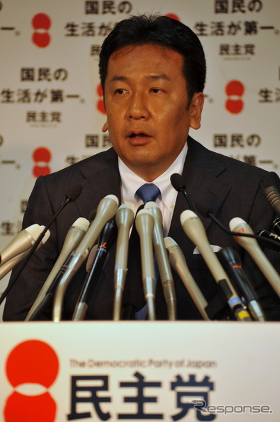 枝野幸男幹事長（12日・民主党本部）　撮影＝中島みなみ