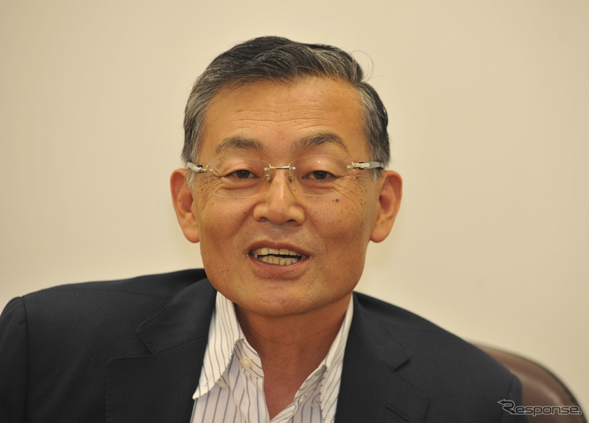 日本輸入モーターサイクル協会の会長に就任した成川商会専務の成川豊氏（撮影＝中島みなみ）
