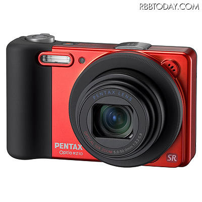 コンパクトデジタルカメラ、PENTAX 「Optio RZ10」の海外カラー「レッド」モデル