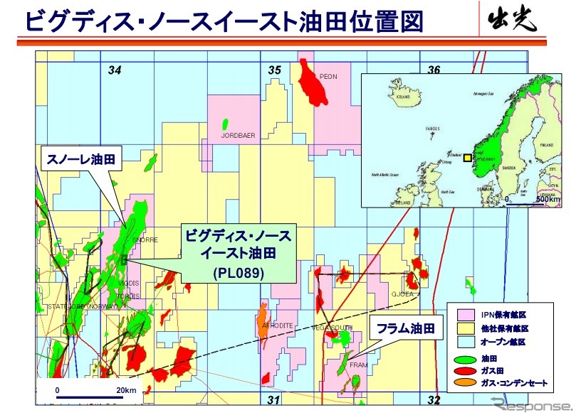 ビグディス・ノースイースト油田の位置図