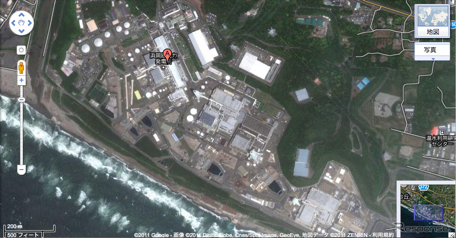 浜岡原子力発電所（写真：Googleマップ）