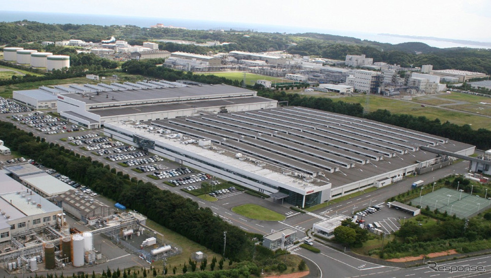 日産自動車いわき工場。30億円を投資し、くい打ちなどにより基礎を強化する