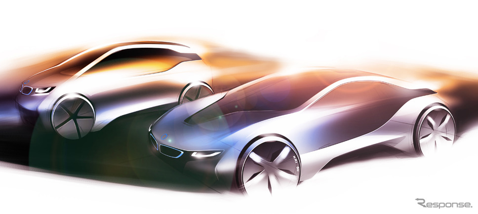 BMWのメガシティビークル「i3」と「i8」のデザインコンセプト