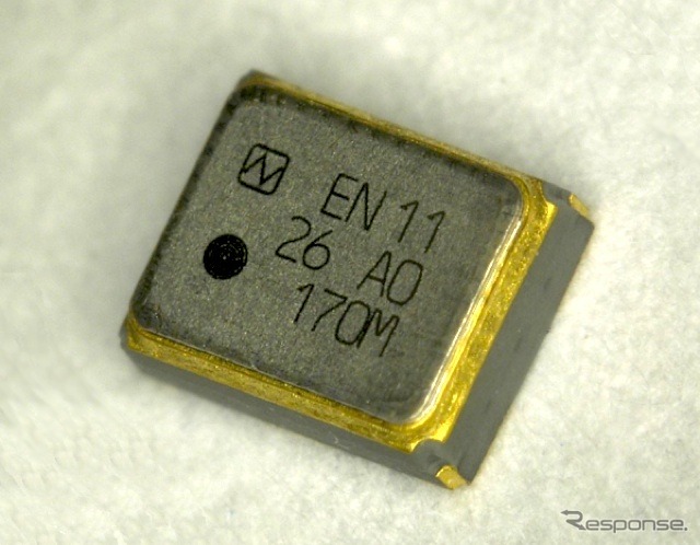 日本電波工業、GPS用水晶発振器を開発