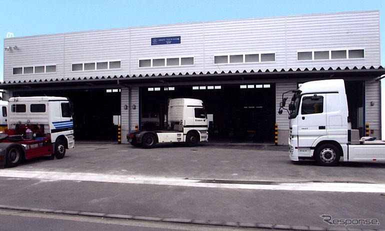 コマツ系で初、メルセデスベンツ商用車の専用サービス工場