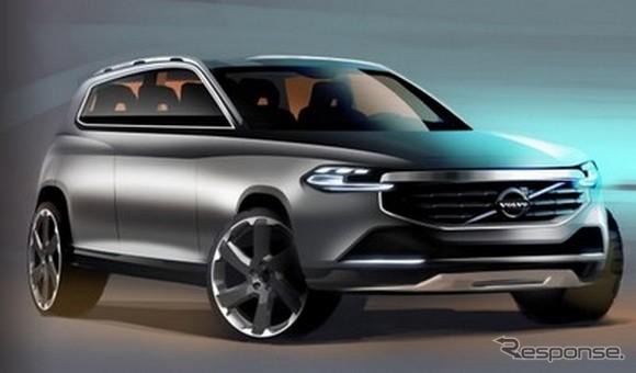 次期ボルボXC90のティーザースケッチ