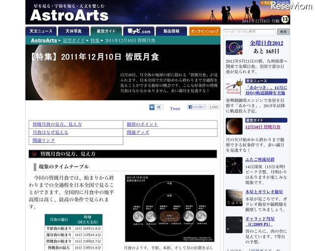 特集:2011年12月10日皆既月食