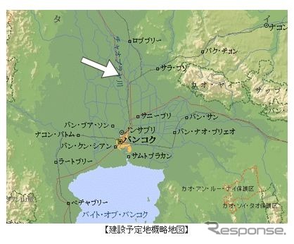 三菱重工、タイ向け出力160万kWガス焚きGTCC 建設予定地