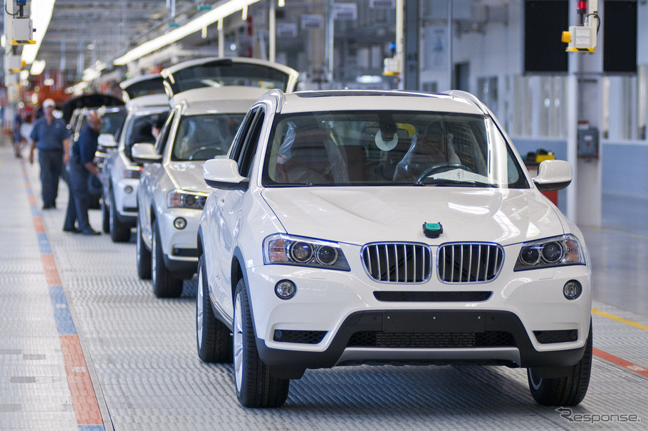 米国サウスカロライナ州のスパータンバーグ工場で組み立てられるBMW X3