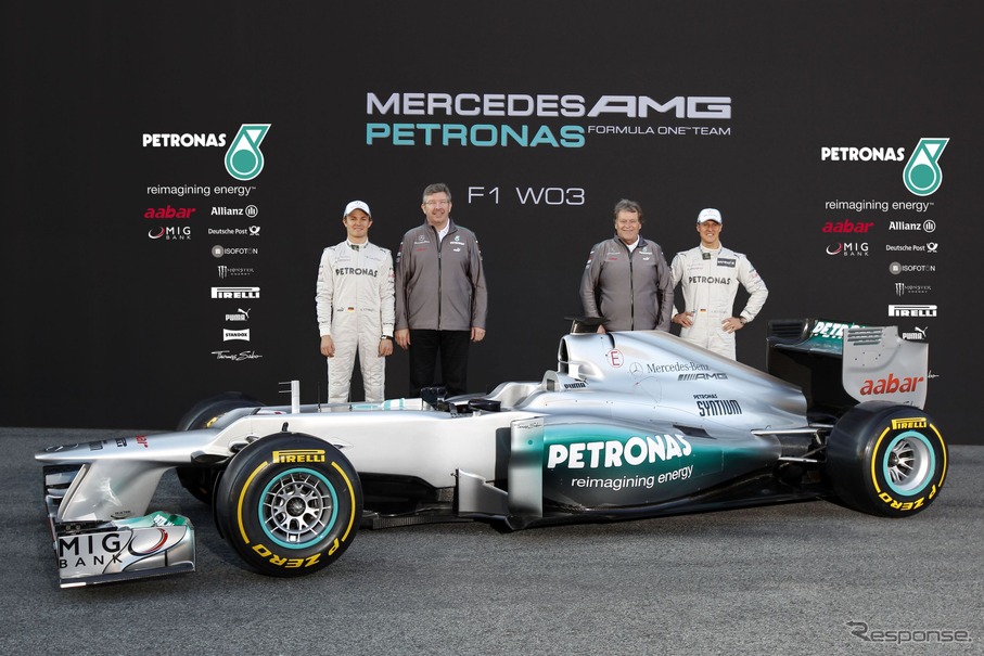 メルセデスAMGの2012年型F1マシン、W03