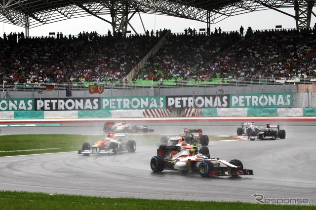 カーティケヤン（HRT。3月25日、F1マレーシアGP）