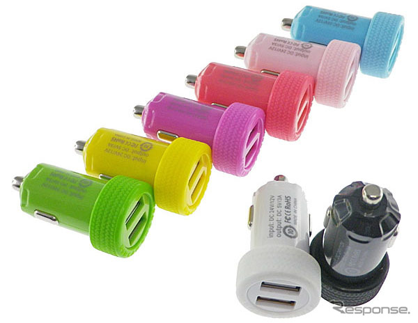 エバーグリーン タイヤ形シガーソケット用USB充電器