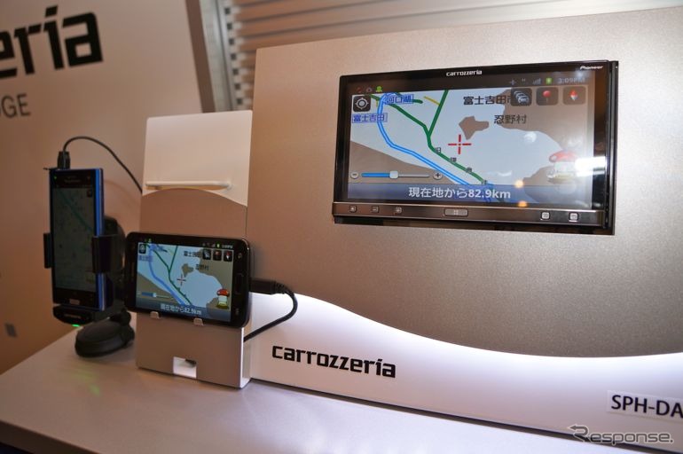 パイオニアが発表した、カロッツェリア スマートフォンリンク「アプリユニット」