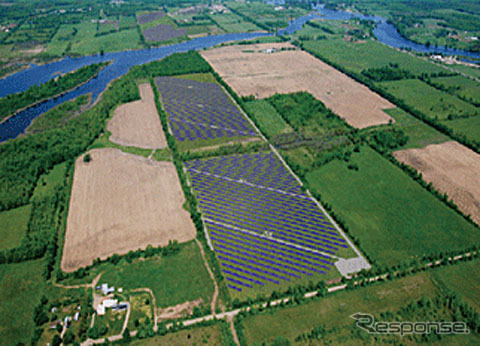 カナダ・オンタリオ州の太陽光発電事業、完成予想図