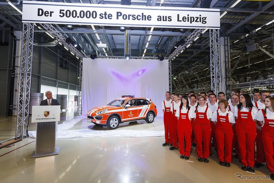 6月29日、累計生産50万台を達成したポルシェのドイツ・ライプツィヒ工場
