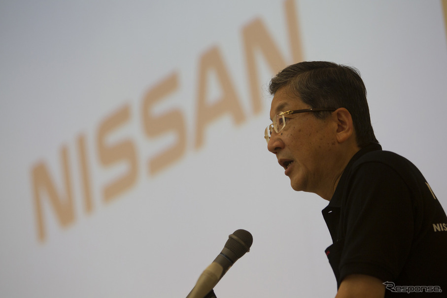 日産自動車九州（福岡県苅田町）で開いた新型『ノート』の発表会