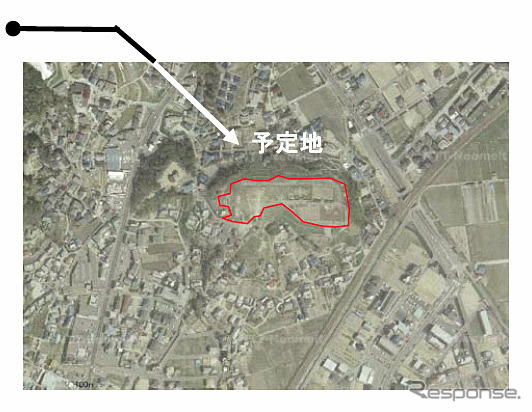 尾道市高須町太陽光発電所（仮称）の建設予定地