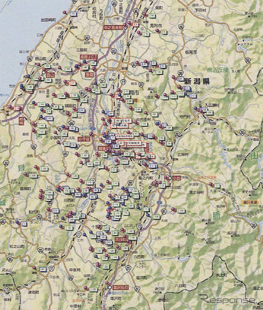 新潟中越地震…通行禁止状況