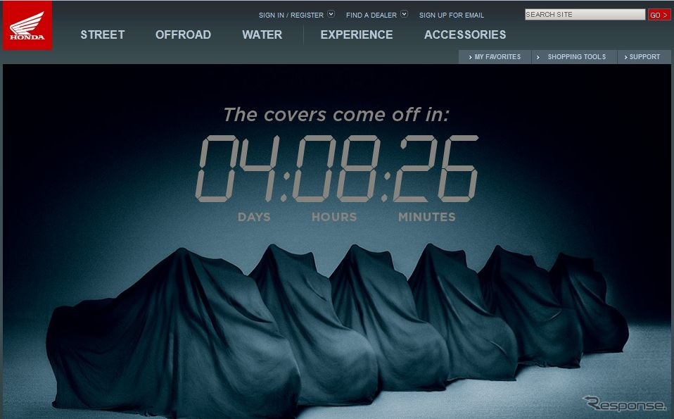 ホンダが米国の公式サイトで予告している6台の新型バイク