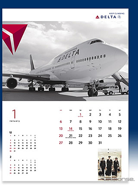 2013年版デルタ航空カレンダー