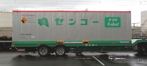 センコー・オートフロア機能付き鉄道コンテナ
