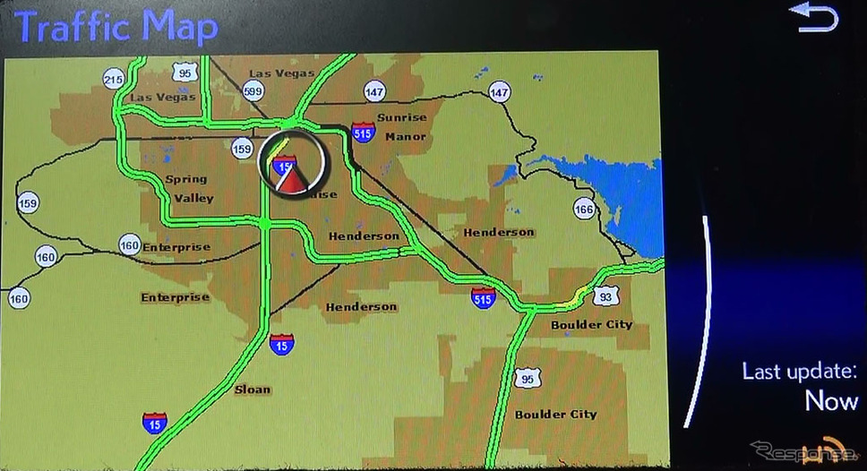 トラフィック情報を伴った地図表示が可能になった
