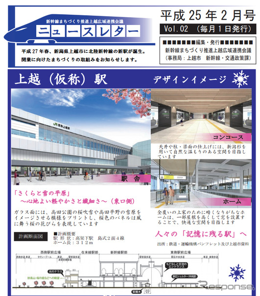 新幹線まちづくり推進上越広域連携会議ニュースレター（平成25年2月号）