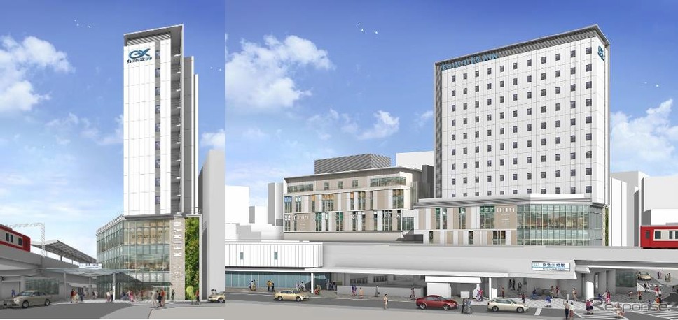 新たに建設される京急川崎駅ビルのイメージ。