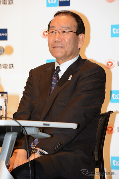 副都心線・東横線相直記念式典でのメトロ奥社長