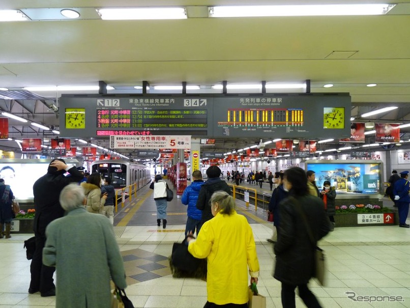 営業を終了した東急東横線渋谷駅