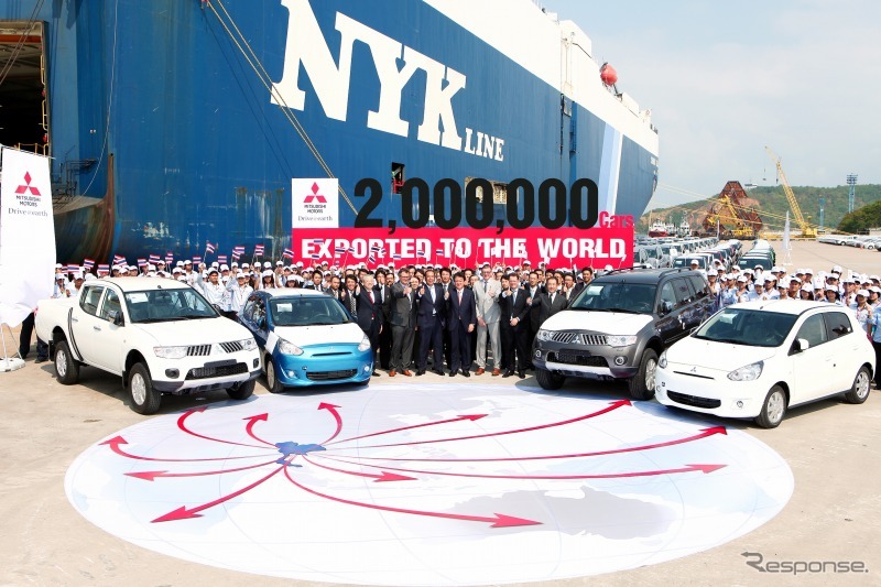 3月19日にラムチャバン港で開催された累計輸出200万台達成記念式典