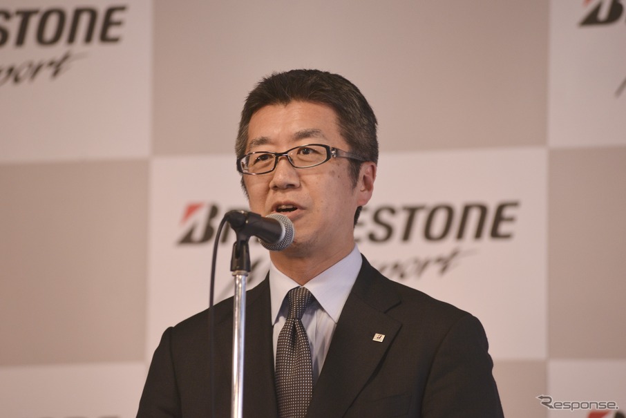 ブリヂストン コーポレート コミュニケーションとモータースポーツを担当している武濤氏