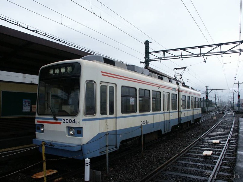 筑豊電気鉄道の3000形電車（3004号）。絵画電車には3002号が使われる。