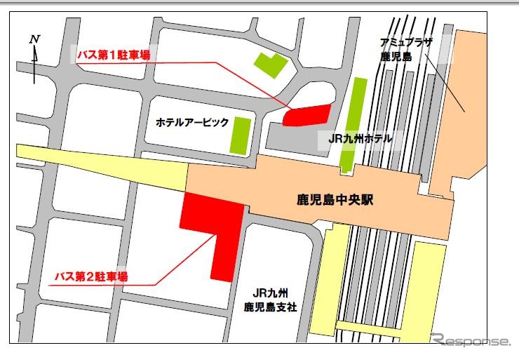 JR九州、鹿児島中央駅西口広場周辺を整備