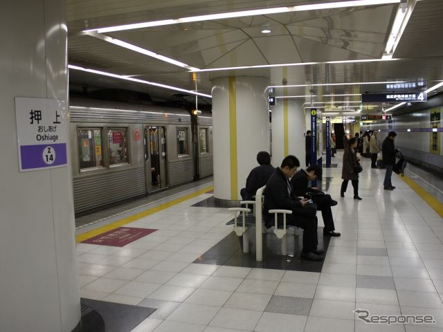 東武スカイツリーラインと東京メトロ半蔵門線が接続する押上駅。折り返し設備を新設して輸送障害発生時の運行確保を図る。