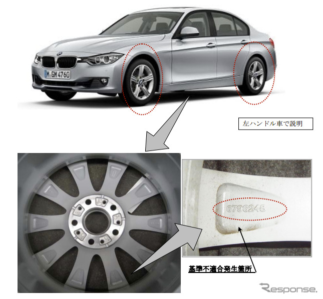 【リコール】BMW 320i など11車種…ホイールの基準適合性が確認できない