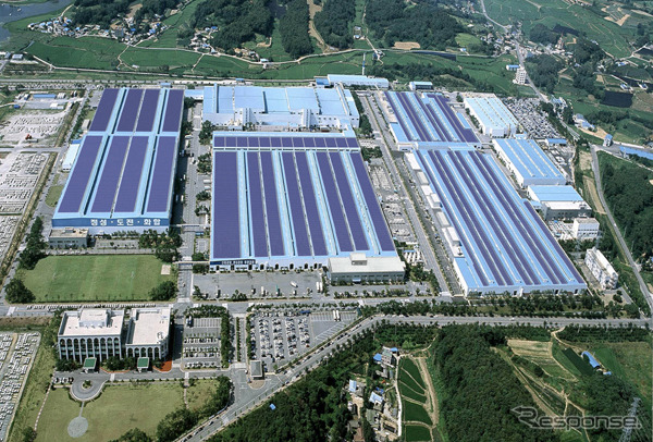 韓国最大規模の太陽光発電を導入したヒュンダイのアサン工場