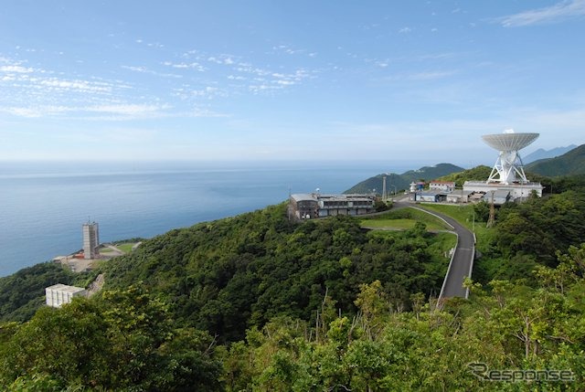 内之浦宇宙空間観測所の全景。イプシロンロケットの射場だ。