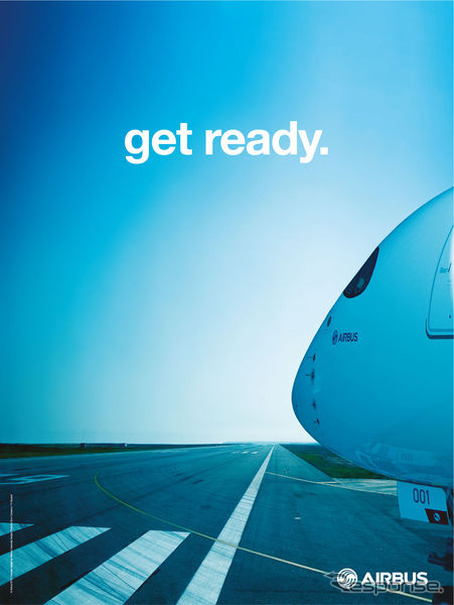A350 XWBの処女飛行テストのポスター