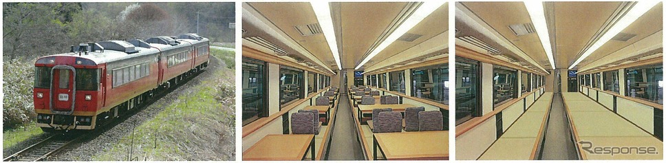 江差線のお座敷列車で使用されるキハ183系。