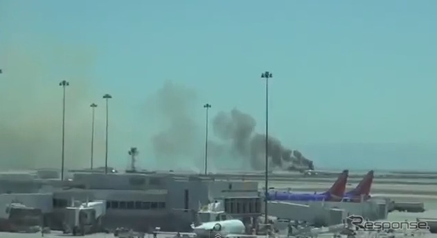 サンフランシスコでアシアナ航空の777が着陸失敗 炎上 レスポンス Response Jp